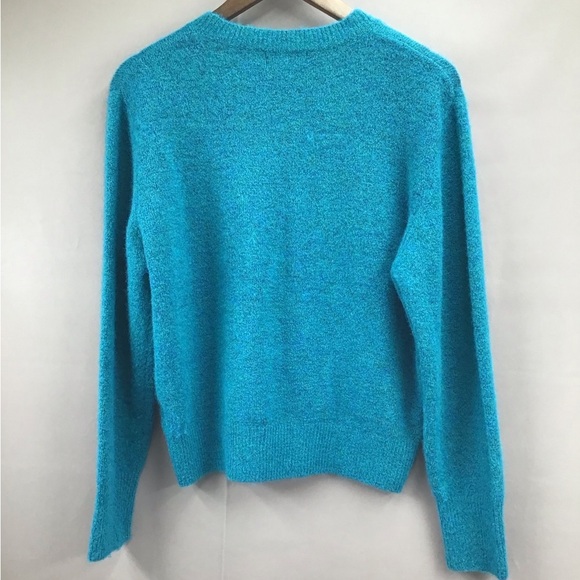Karen Kane Vibrant Turquoise Crew Neck Sweater - Picture 3 of 6